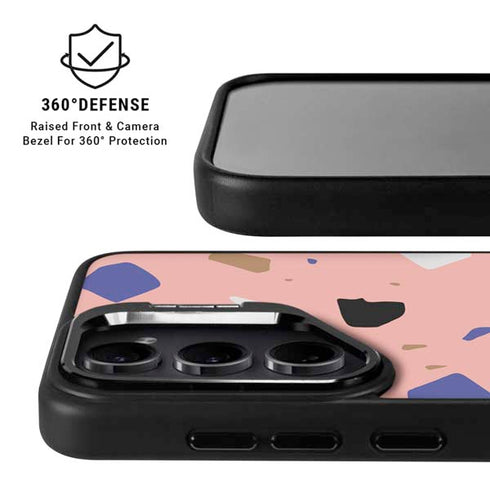 Pink Terrazzo Galaxy S25 Kickstand Case